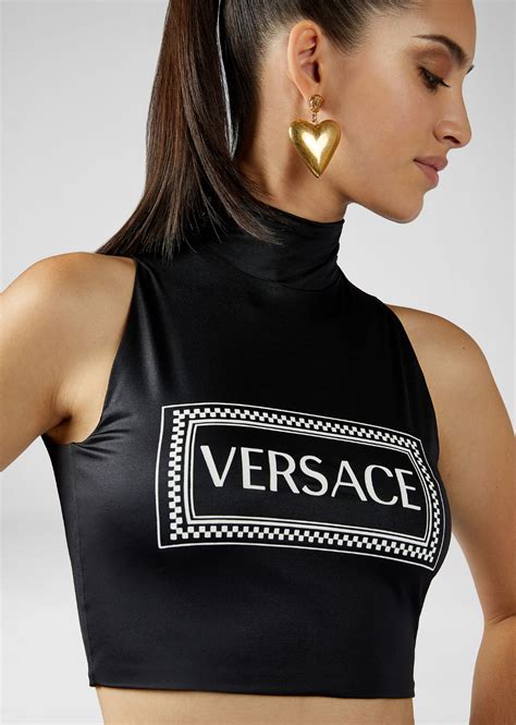 vintage versace croptop|Versace tops ladies.